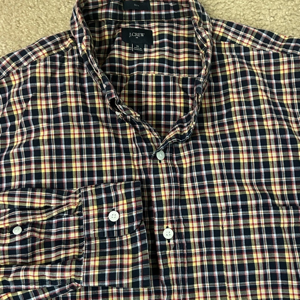 J. Crew Men’s XL Slim Fit Long Sleeve Button Down Shirt - Picture 8 of 8